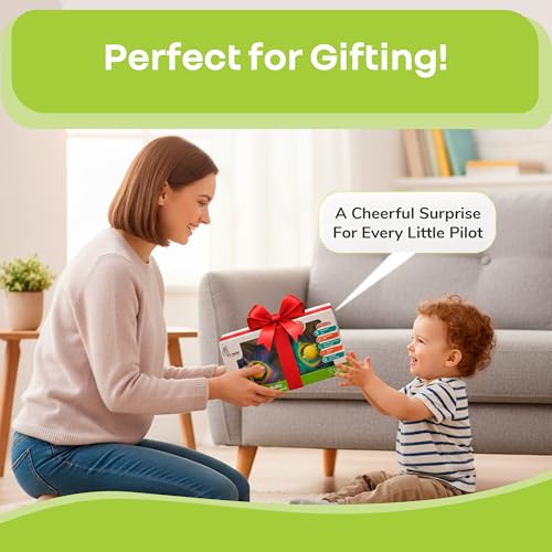 Image of R for Rabbit Orapple Aero Rider Push and Play Mini Toy Airplane Set for Kids with Lights and Music | BPA Free Baby-Safe Rounded Edge Design 2 Pcs Combo of Press & Go Aircraft for 12 Months+ (Multi 1)