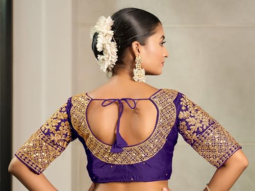 Image of Vihu Fashion Women Silk Half Sleeve Blouse