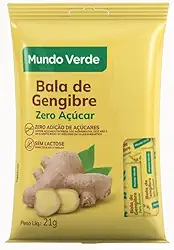 Bala de Gengibre Zero Açúcar 21g Mundo Verde
