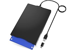 1.44MB USB External Floppy Disk Drive PC Floppy Disk Reader for Laptops/Desktops/PC/Windows/XP/7/8/10/11 Plug and Play