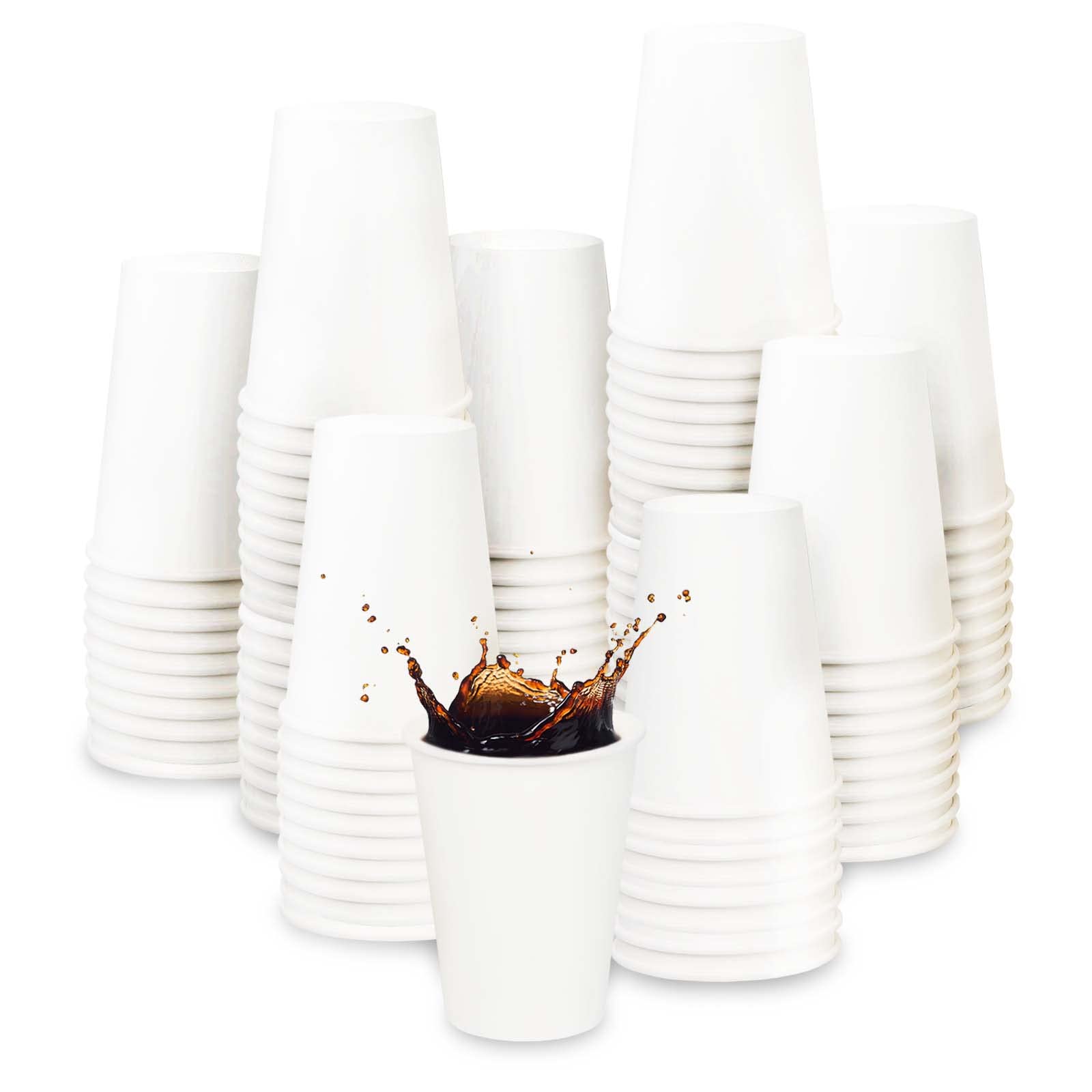 Photo 1 of [50 Pack] Hot Paper Cups_8 oz Disposable Paper Cup for Drink, Hot/Cold Beverage Drinking Cup for Water, Juice, Coffee or Tea, Suitable for Home, Shops and Cafes (White) 8oz ?50pcs?