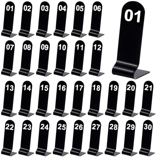 Numéros de table en acrylique double face haut de gamme pour décoration de café et bistrot