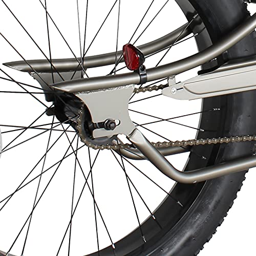 Bicicleta Playera Vancouver de 26", con Neumáticos Gruesos, 1 Velocidad, Marco de Acero Hi-Ten, Horquilla Triple Árbol y Manillar Moon-Type para Adultos miniatura 4