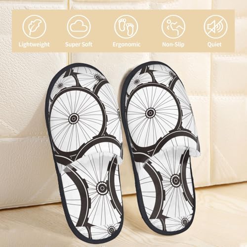 Bicycle Wheel Pattern Slippers for Women Fuzzy House Shoes Anti-Skid Indoor Slipper Gifts for Women Mom Ladies3