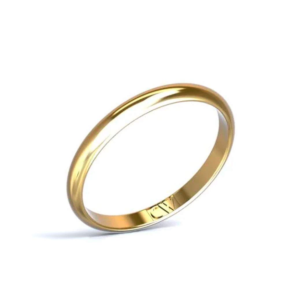 CRISTINA WISH Alianza de Boda Oro Amarillo 18 Quilates Rhea para Mujer y Hombre 2,5-1,3 mm, Alianzas Pareja Disponible en Todos los tamaños. Fabricado en España…