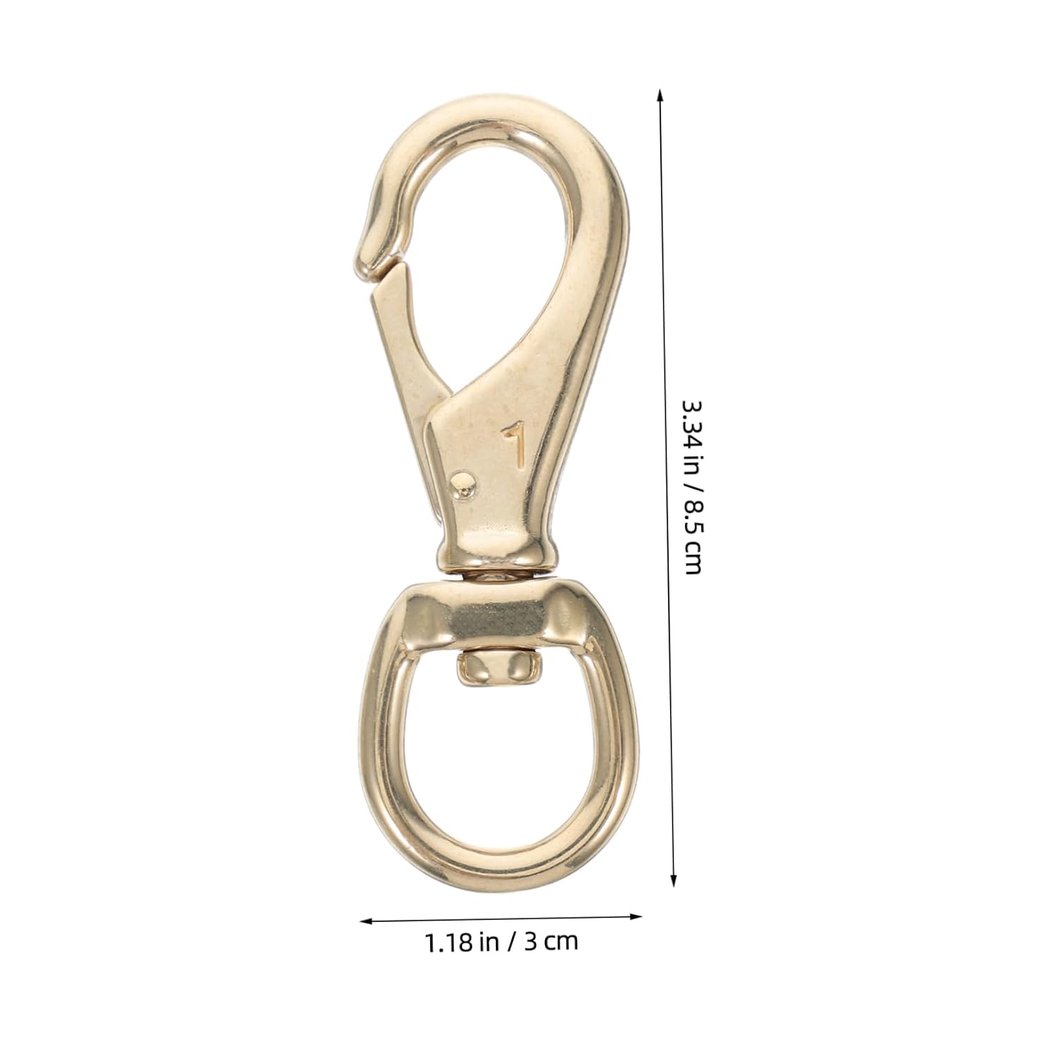 GLEAVI 4pcs Solid Swivel Lobster Clasps Trigger Snap Hooks for Keychains Bags Crafts and Jewelry Making Rotation Design