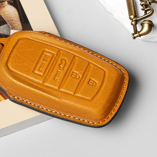 Image of for Toyota Key Fob Cover Leather car Key case fits 2027 2026 2025 2024 Grand Highlander Camry Crown Signia Highlander Venza Land Cruiser Accessories