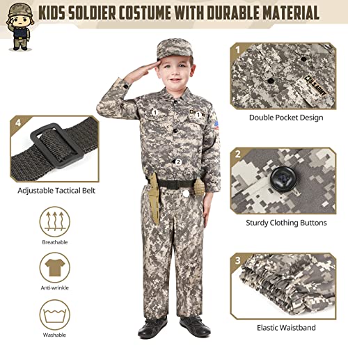 Giftinbox Kids Army Soldier Dress Up Costume Role Play Set, Deluxe Christmas Gift For Kids Boys Aged 3-10 #TOP2