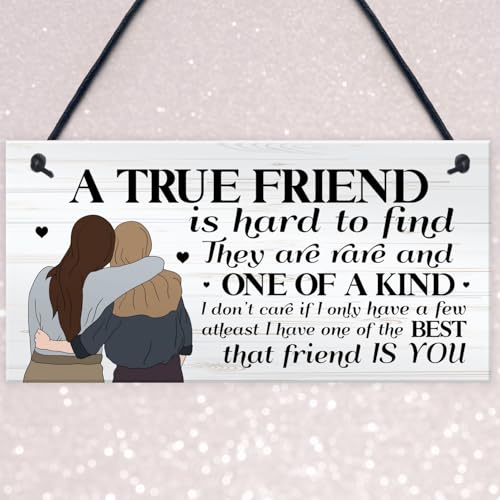 Signs Plaques TRUE FRIEND Friendship Gift For Best Friend Gift For Her House Decor - Afbeelding 4