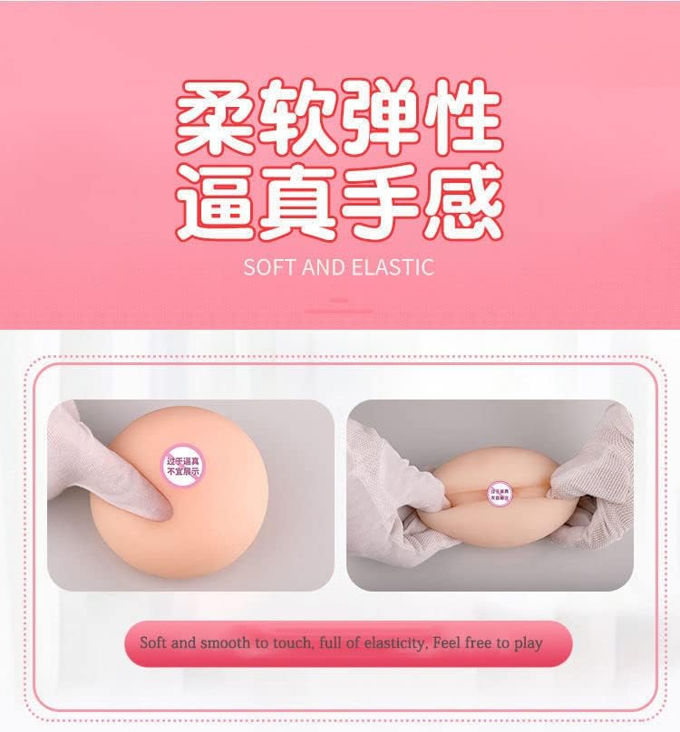 Miniatura 2 de Copa de masturbación con forma de bola de pellizco de seno, molde real, para adultos, punto G portátil para succión de pene, próstata, coño,