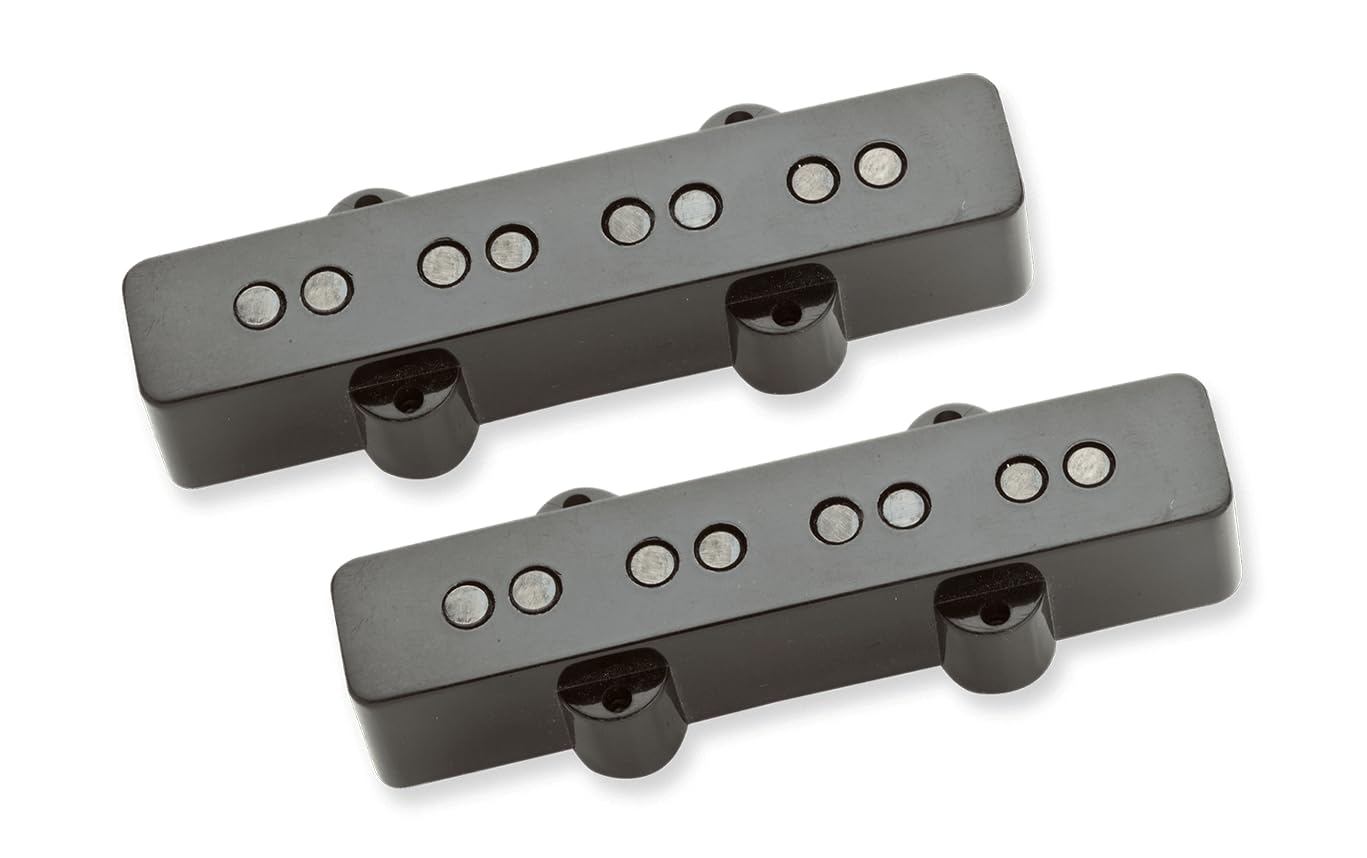 SEYMOUR DUNCAN - Microphone for Electric Guitar - Antique Jazz Bass Pickup Set Black Hoods