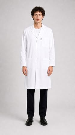 Unisex White Cotton Lab Coat for Doctors, Students & Medical Labs