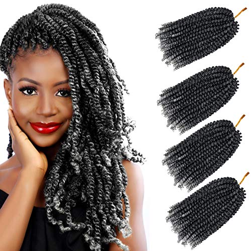 Spring Twist Hair 12 Inch YEBO 4 Packs Ombre Colors