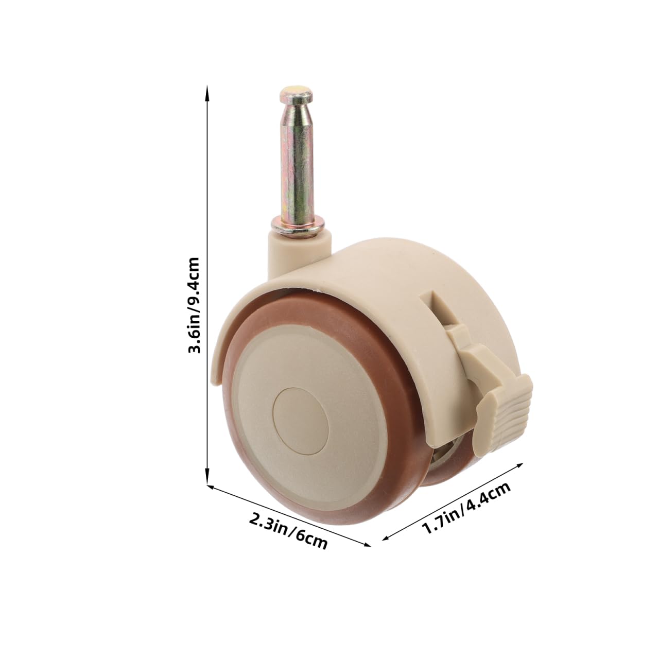 Abaodam 5 Pz Rotelle Per Culla Rotelle Del Letto Ruota Con Asta Silenziosa Per Culla in Gomma Ruota Piroettante Ruota Per Cancello Interasse Mini Ruote Beige Gomma Da Cancellare