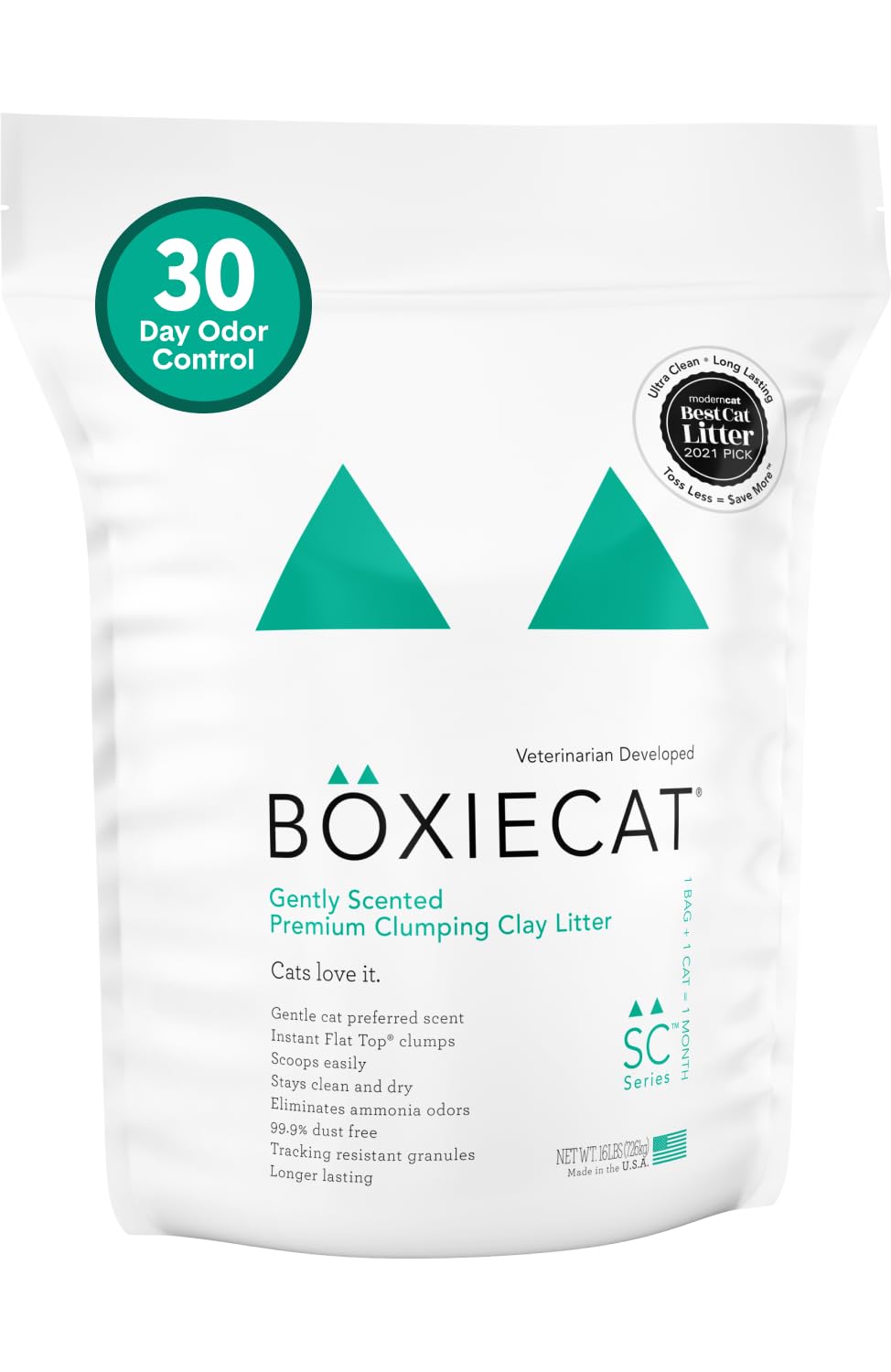 Boxie Premium Scented Clumping Cat Litter 30+ Day Odor Control 16 lb | Moisture-activated…