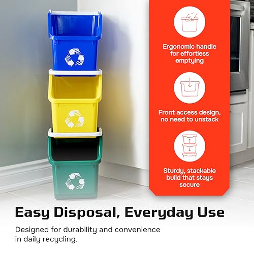 Grey-Recycle-Bin-6-Gallon-Stackable-Recycle-Bins-for-Kitchen-with-Handle-Kitchen-recycling-bin-with-stackable-space-saving-design-maximizes-recycling-capacity-in-kitchens-offices-garages-homes