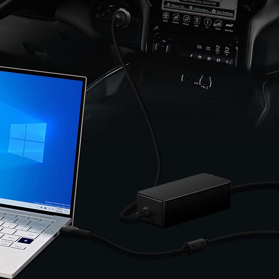 KFD - Cargador universal de coche para Asus Acer Lenovo HP Dell Toshiba Compaq Samsung Laptop DC 12V - 24V Sony LG AOC MSI Monitor TV JBL Bose Altavoz PC Adaptador de ordenador portátil de 100 W 90 W