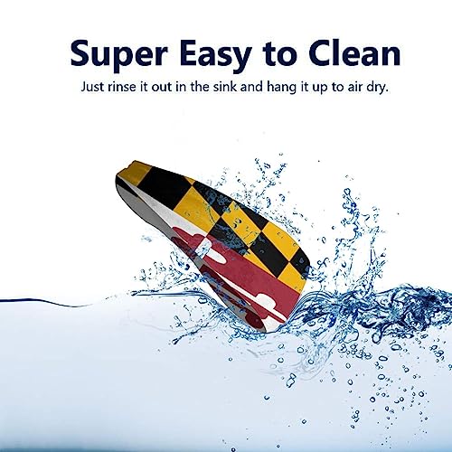 Image of Maryland Flag Sports Headbands Moisture Wicking Workout Headband Sweatband Headbands for Running Cycling Football Yoga Hairband for Men Women