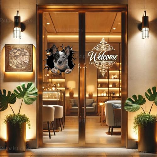 Image of Cute Dog Stickers for Car Window Decals Waterproof Funny Sticker (Australian Cattle Sticker)