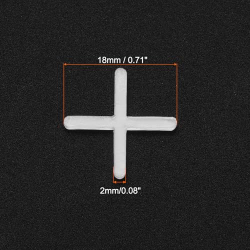QUARKZMAN 1000 Stück Fliesenabstandhalter 2mm Hartplastik Kreuz Fliesen-Nivellierer Abstandhalter Installation Keramik Abstand Clips für Wandboden