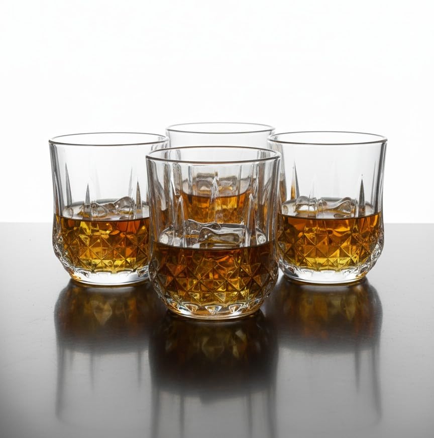Image of Car-O-Bar Black Bar Set with Glasses Giftset | Bar Set for Home - Bartender Kit :Cocktail Shaker, Jigger, Muddler, Bottle Opener, Ice Tong, Set of 4 Whiskey Glasses and Ashtray