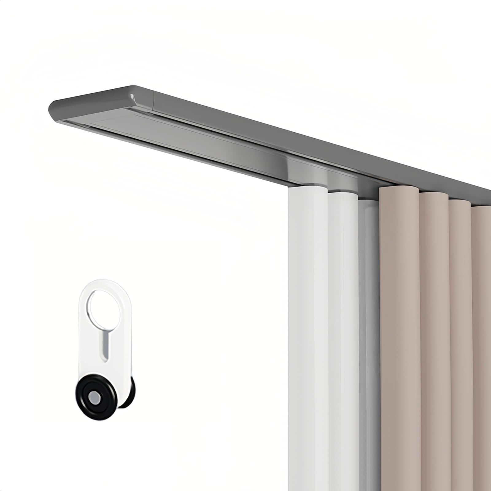 Système rail rideau aluminium 420 cm gris pour retrouver l'intimité chez soi