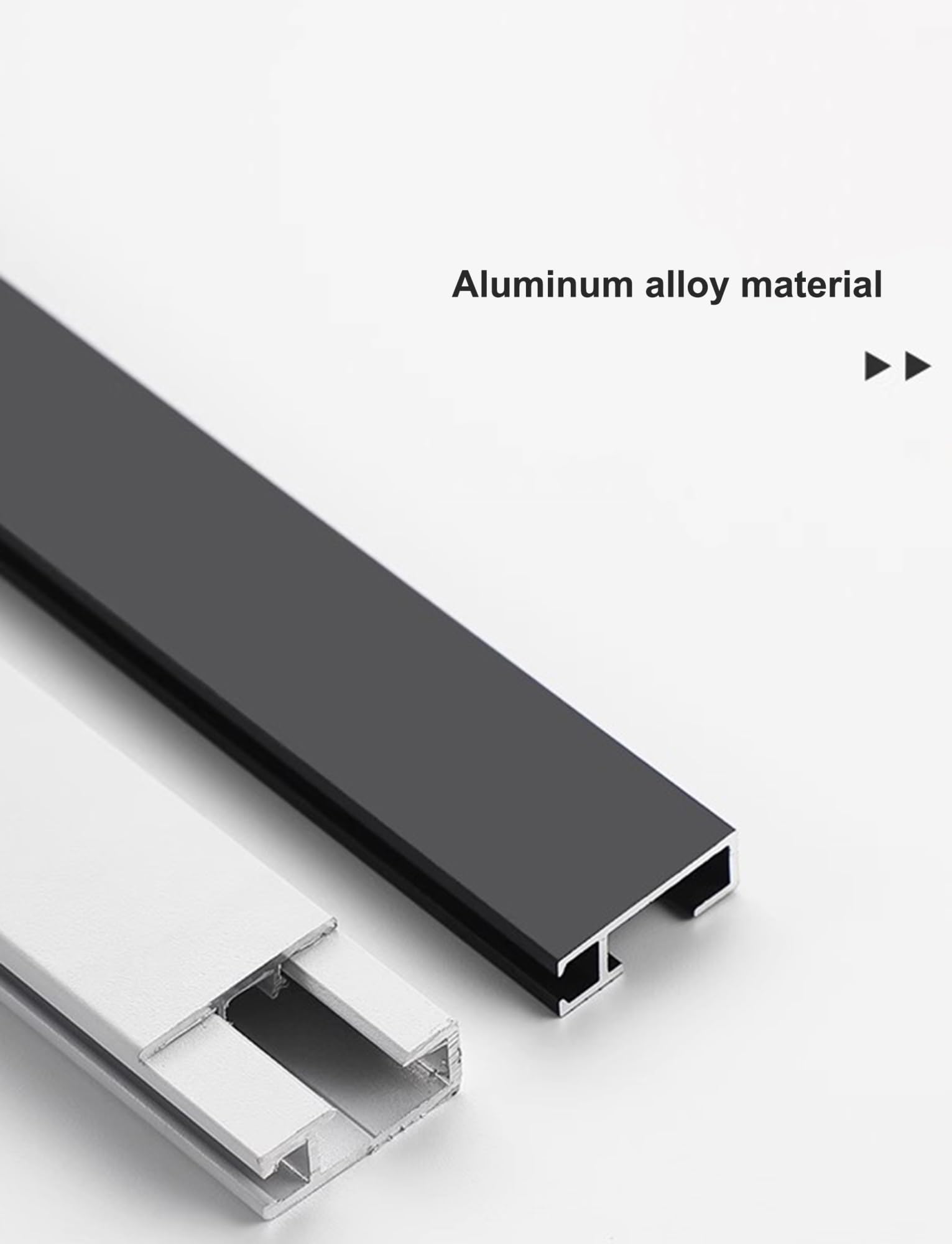 Rail d'accrochage pour tableaux, Kit de rails de suspension for tableaux avec fils et crochets en acier, taille 100-200 cm, lot de 7(165cm/64.96in)