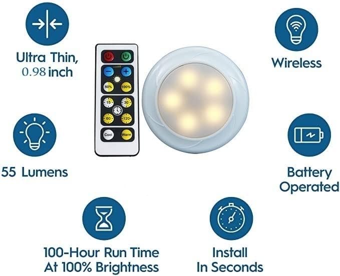 Miniatura 7 de ANUOMY Apliques de pared nórdicos de 2 piezas alimentados por batería, lámparas de pared sin cable, luces de pared de control remoto, decoraciones