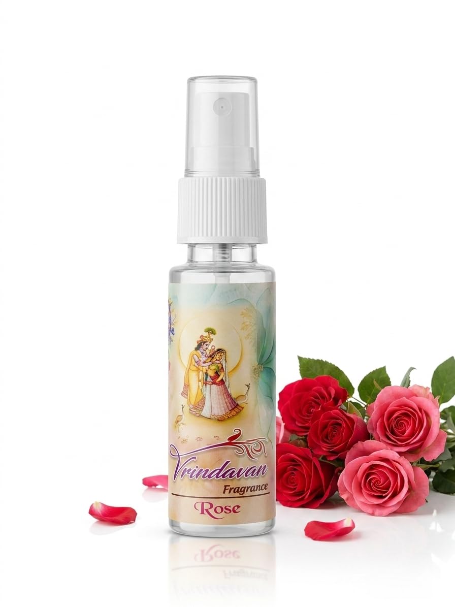 Vrindavan Rose Fragrance Perfumes, Attar, Body Mist, Spray. Rose spray use for Womens & Mens, Home, Office, Car | Long Lasting, 100% Alcohol Free | 30 ml-picture-50