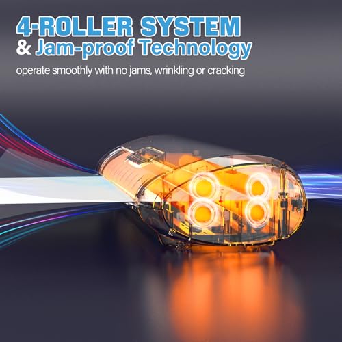 3-10 Mil Commercial Laminator Machine with Laminating Sheets, 4-Roller Jam-Free Thermal Laminator Machine 11x17, Fast Warm-up 13 Inch Laminating Machine, Hot Lamination Machine for Office School Home