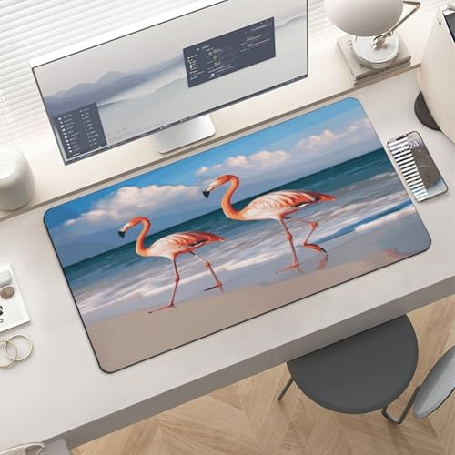 Pad Mouse Grande Estilo Pink Flamingo 30x60cm miniatura 6
