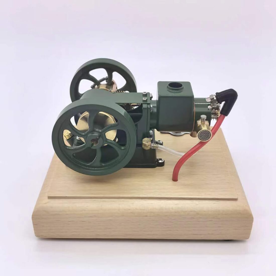 Joytopiaminds Mini-Dampfmaschinenmodell, 1,6-cm³-Viertakt-Benzinmotor im Vintage-Stil, horizontal, wassergekühlt, mit drehzahlbegrenzendem Schwungrad, Physik-Experimentierspielzeug für Erwachsene