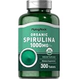 Piping Rock Organic Spirulina | 1000mg | 300 Tablets | Arthrospira Platensis | Vegetarian, Non-GMO, Gluten Free Supplement