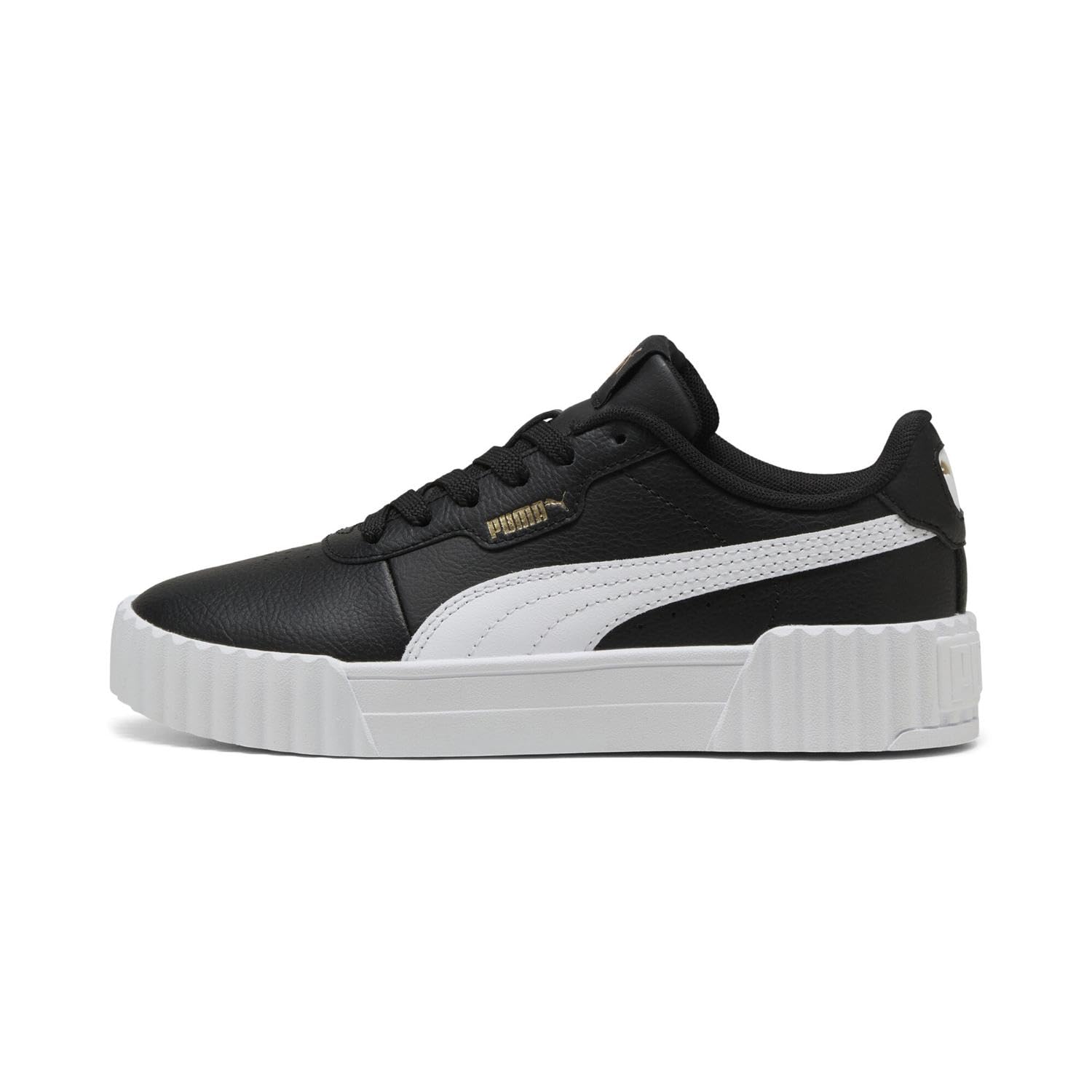 PUMA Zapatillas Carina 3.0 Niños 32, Black White Gold