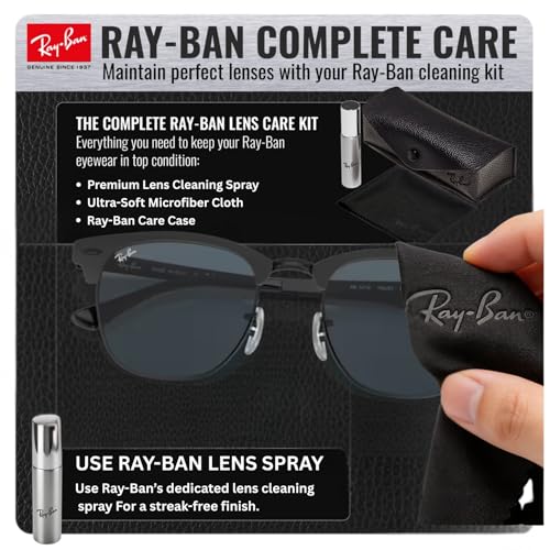 Image of Ray-Ban RB3716 CLUBMASTER METAL Square Shaped Sunglasses for Men & Women with Official RAYBAN Eyewear Kit