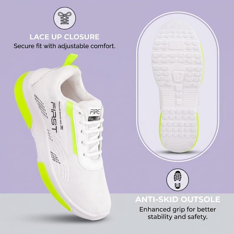 Image of HOTSTYLE Fast Trendy Trainer Execellent Running Gear Lace-Ups Sporty Loafers for Men (White)