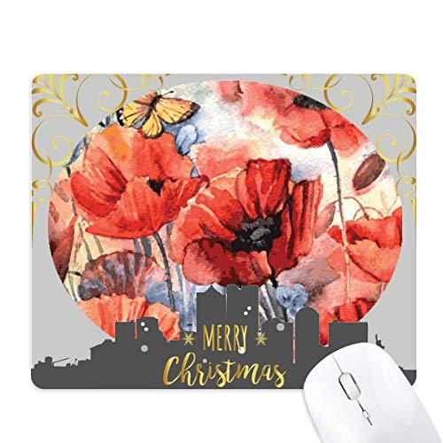 Tapis de souris papillon coloré fleurs nuit de noël caoutchouc antidérapant pc