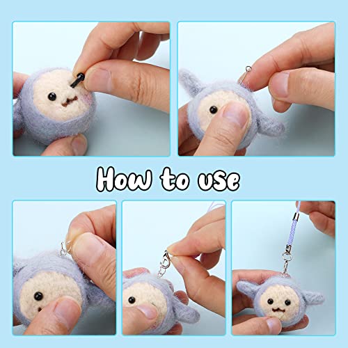 Imzay IMZAY04 Needle Wool Felting Starter Kit With Exquisite Green Storage Bag, Wool Roving 40 Colors Set, Tools For Felted Animal Needle Felting Supplies thumb #4