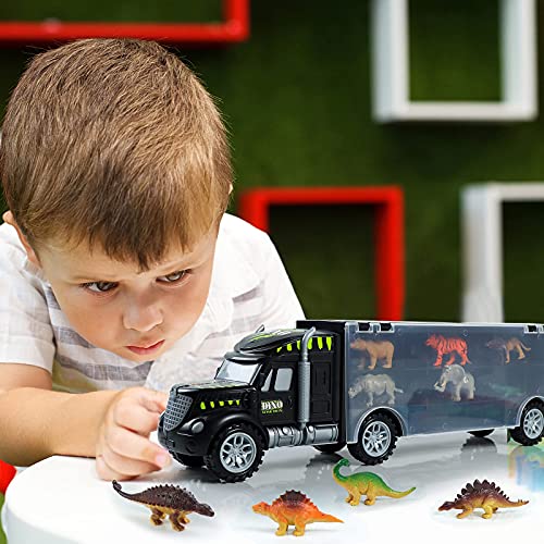 Dinosaure Jouet Camion Voiture Enfant Jouet Enfant 3 4 5 6 Ans Garçon Fille avec 12 Animal Dinausaure Figurine et Tapis Jouet Garcon 3 Ans Jeu Dinosaure Jeux Educatif 3 Ans Jeu Enfant 3 4 5 6 7 Ans