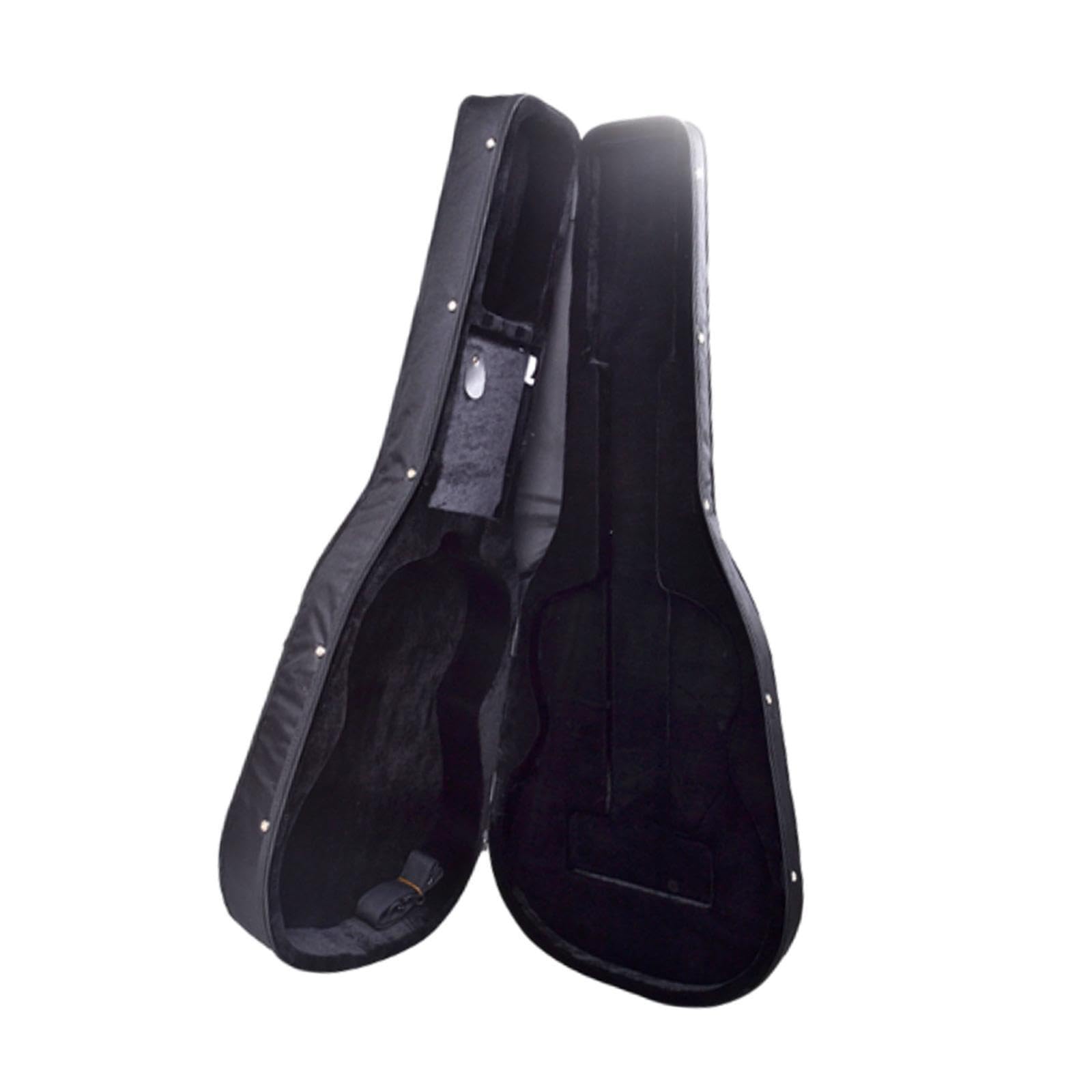 Estuche portátil Resistente con Detalles robustos y Elegantes. Ideal para guitarristas acústicos y Artistas de conciertos. Estuche rígido para bajo, Negro, 39 Pulgadas