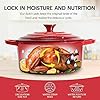 6 Quart Dutch Oven Enameled Cast Iron with Lid - Big Dual Handles - Oven Safe up to 500°F - Classic Round Pot for Versatile Cooking (Red, 6 QT) #3