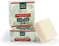 Shampoo Sólido Vegano Boni Natural com Manteiga de Cupuaçu para Hidratação e Brilho, Sem Silicones, Sem Sulfatos, Sem Parabenos, Boni Natural, Verde, BONI NATURAL