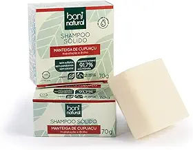 Shampoo Sólido Vegano Boni Natural com Manteiga de Cupuaçu para Hidratação e Brilho, Sem Silicones, Sem Sulfatos, Sem Parabenos, Boni Natural, Verde, BONI NATURAL