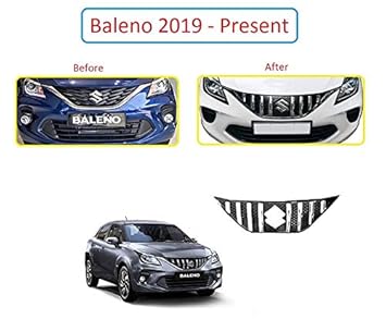 Auto_Smart_Look Car GTR Style Front Grill Chrome Plated for Maruti Baleno (2019 - present)