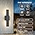 Outdoor Modern LED Wall Light Fixtures, Black Linear Exterior Wall Sconces 20W, Modern Porch Patio Light Fixture Waterproof Outdoor Wall Lights Outside Lights for House Garage Front Door Patio 2pack