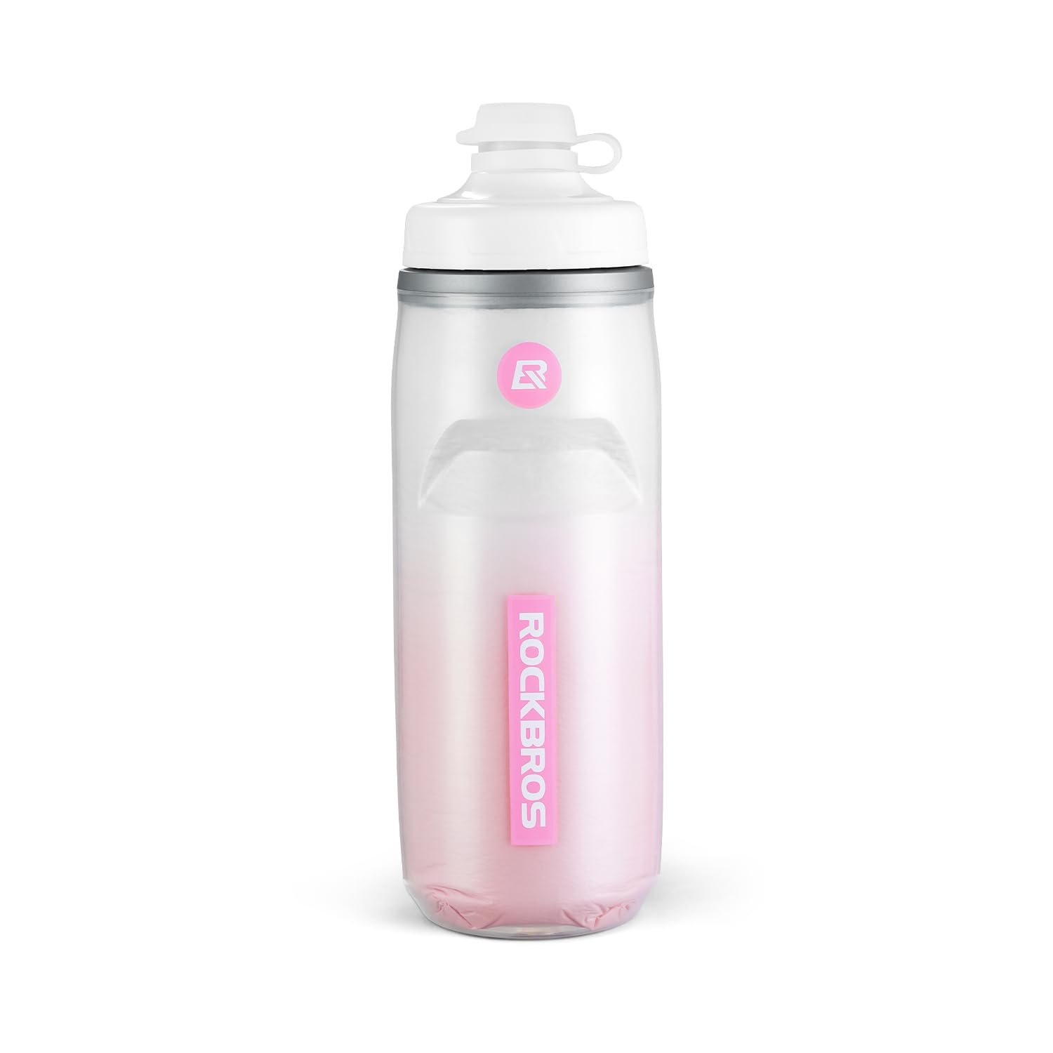Insulated Bike Water Bottle 21oz White Gradient