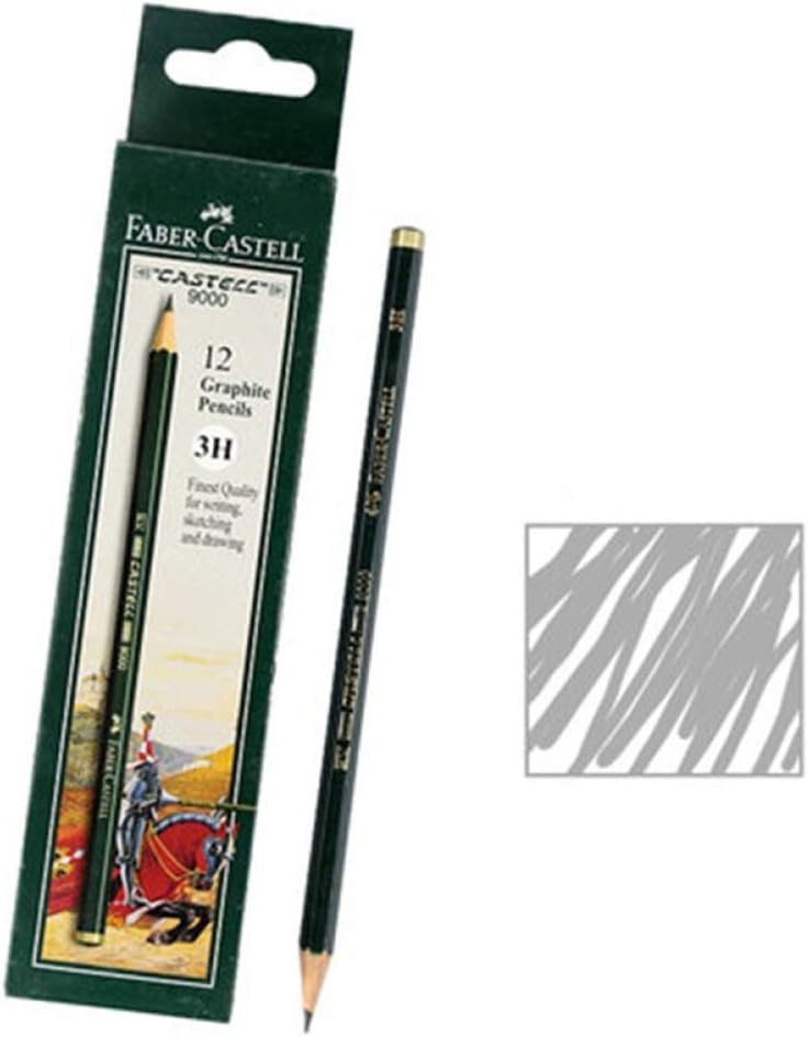 YYMIYU Sketch 3H Pencil 12 Packs of Art Student Professional Drawing Pencils