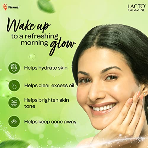 Lacto Calamine Green Tea Night Gel Moisturizer For Women | 50g x Pack of 1 | Night Cream For Oily Skin with Niacinamide & Glycolic Acid | Overnight Hydration | Sulphate &... - Image 3