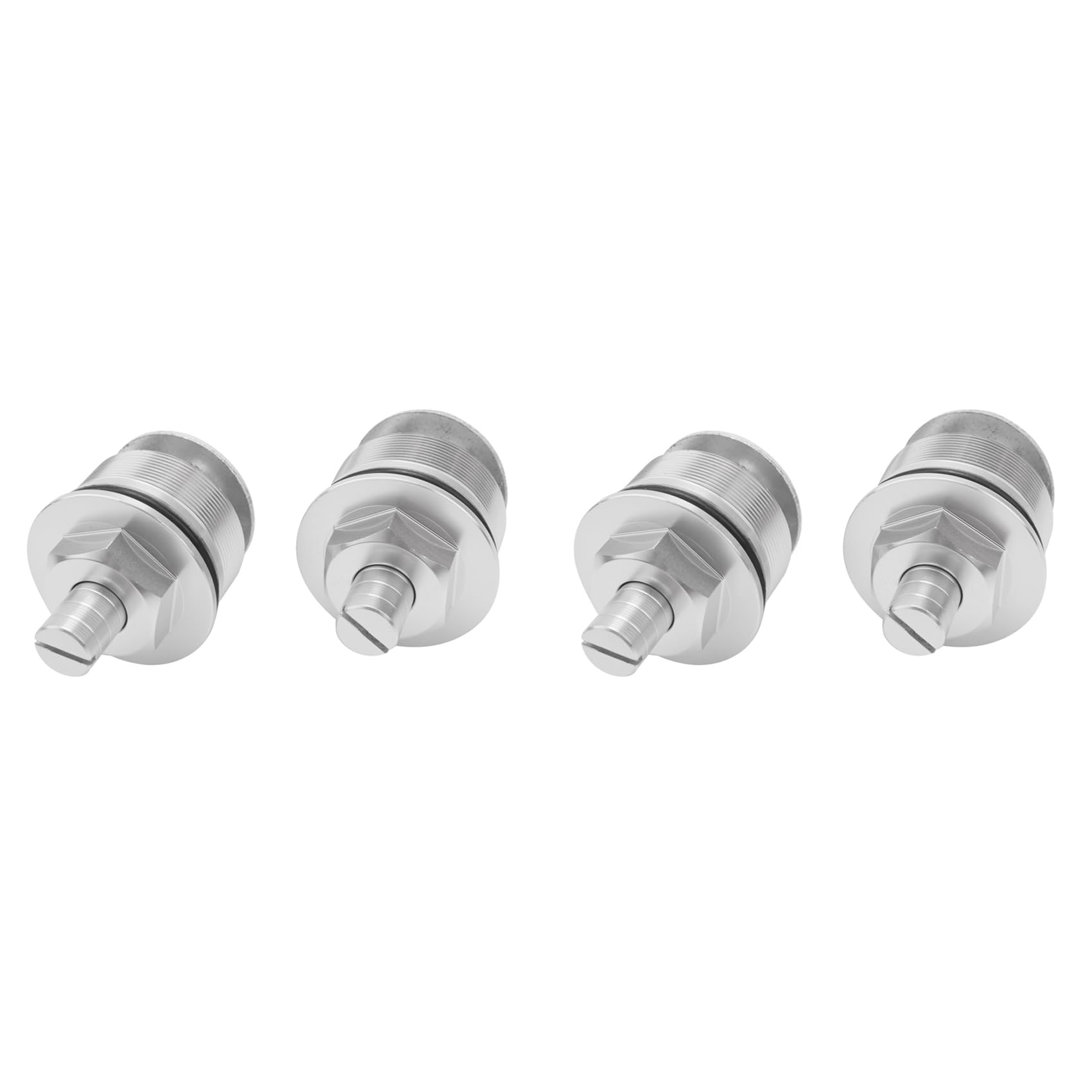 2X, 41MM Motorcycle Front Screw Fork Cover Cap Preload Adjusters Bolts for CB400(Silver)