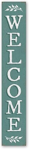 Miniatura 8 de My Word! Letrero de bienvenida negro y soporte para porche para puerta delantera, porche, patio, terraza, patio o pared, decoración rústica vertical